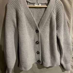 Old Navy Women's Ribbed Cardigan in Gray